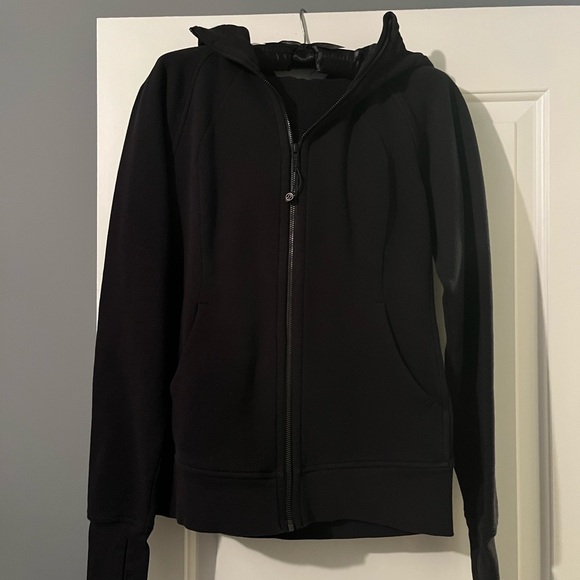 Lululemon Black Zip-Up Scuba Hoodie Jacket Size 8 - Picture 1 of 3